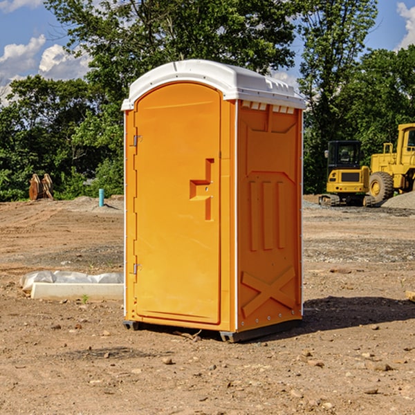 how often are the portable restrooms cleaned and serviced during a rental period in Lapel Indiana